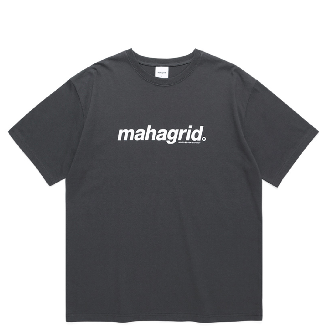 MAHAGRID BASIC LOGO CHARCOAL TEE
