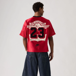 シャツ Nike Jordan x LEVI'S Red Jersey Tops Red AIR JORDAN X LEVI'S GYM RED JERSEY