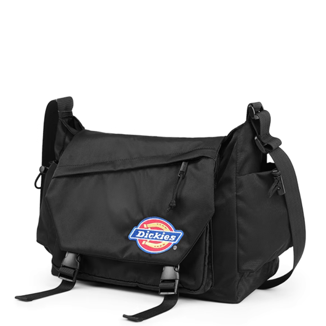 DICKIES MULTI POCKET WATERPROOF BLACK MESSENGER BAG