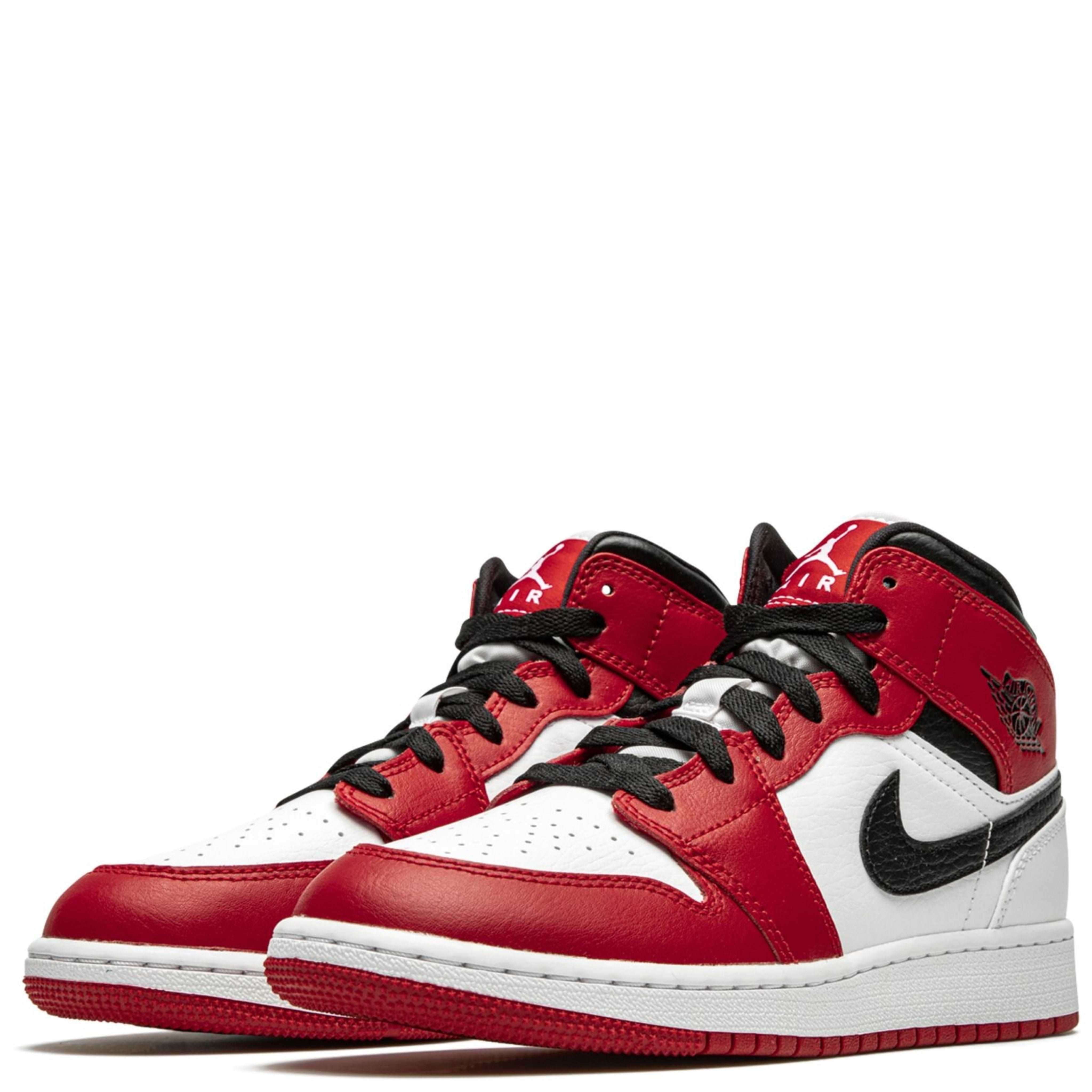 AIR JORDAN 1 MID CHICAGO WHITE HEEL (GS)