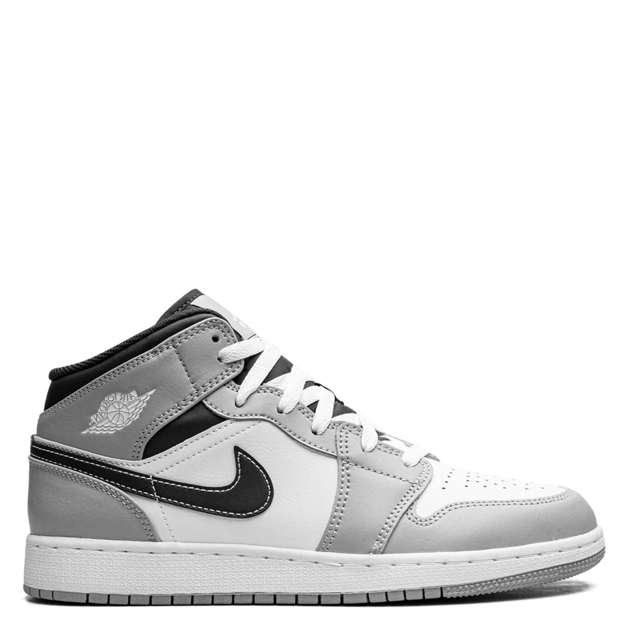 AIR JORDAN 1 MID LIGHT SMOKE GREY ANTHRACITE (GS)