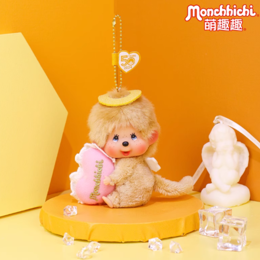 MONCHHICHI 50周年纪念 爱心天使钥匙扣