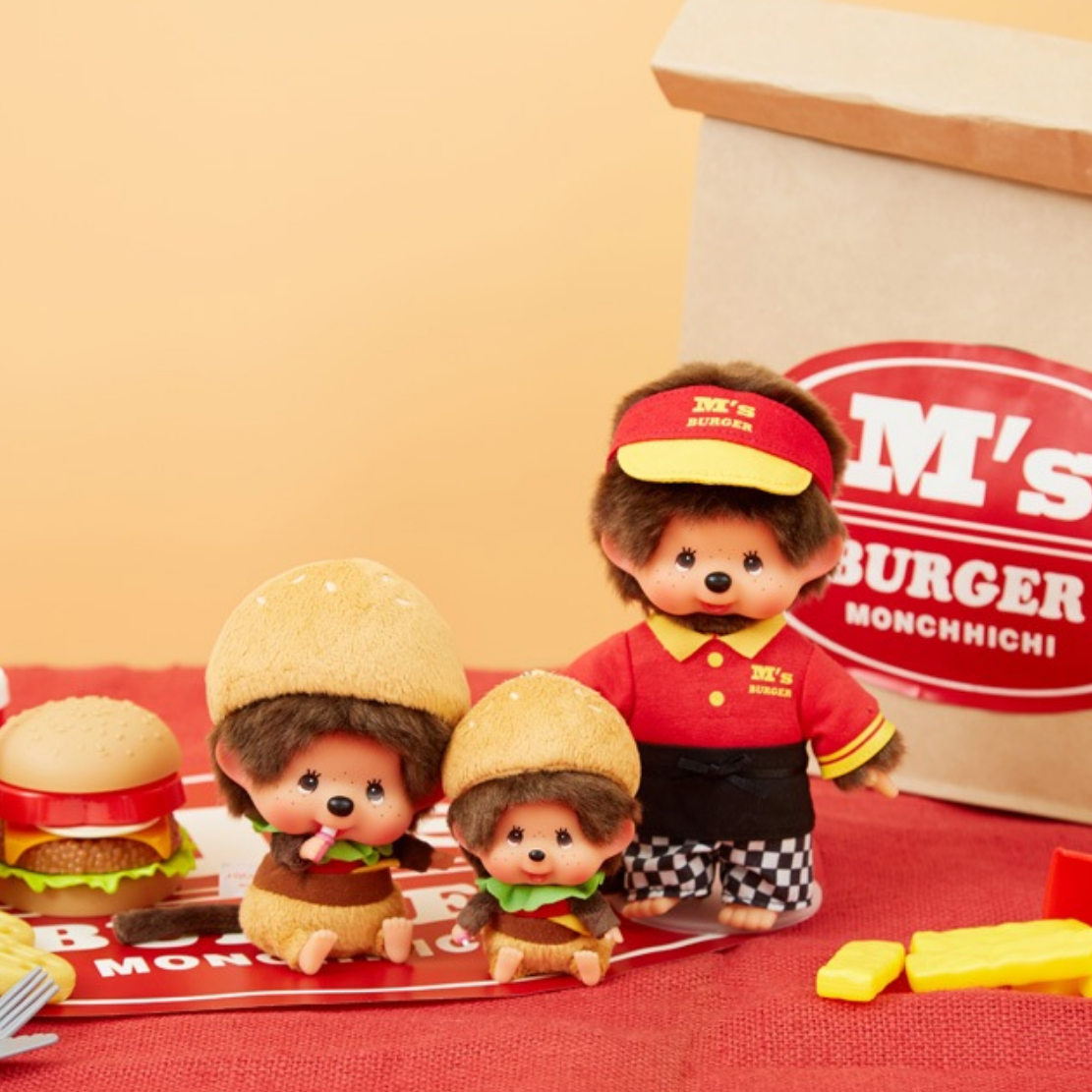 MONCHHICHI M'S BURGER BIG FACE SS KEYCHAIN MONCHHICHI M'S BURGER BIG FACE SS KEYCHAIN