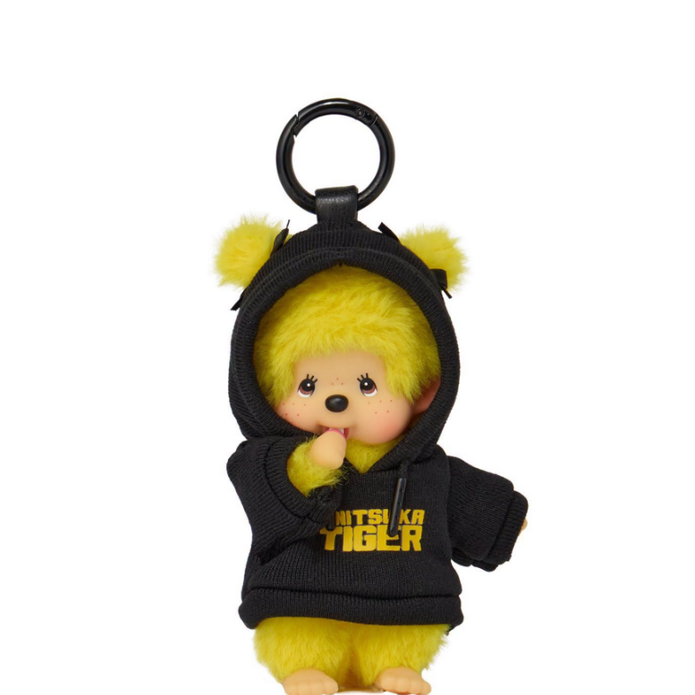 MONCHHICHI X ONITSUKA TIGER BLACK/YELLOW KEYCHAIN MONCHHICHI X ONITSUKA TIGER BLACK/YELLOW KEYCHAIN