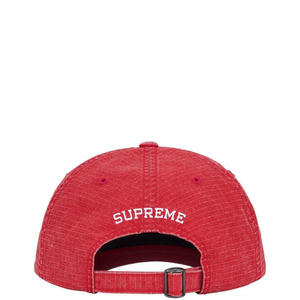 SUPREME ARABIC LOGO RIPSTOP RED 6-PANEL CAP