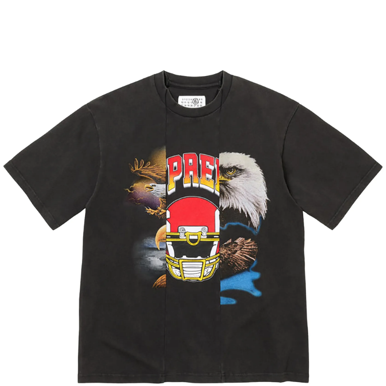 SUPREME MM6 MAISON MARGIELA SPLIT BLACK S/S TOP