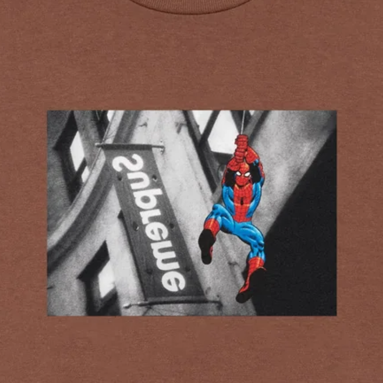 SUPREME SPIDER-MAN BROWN TEE
