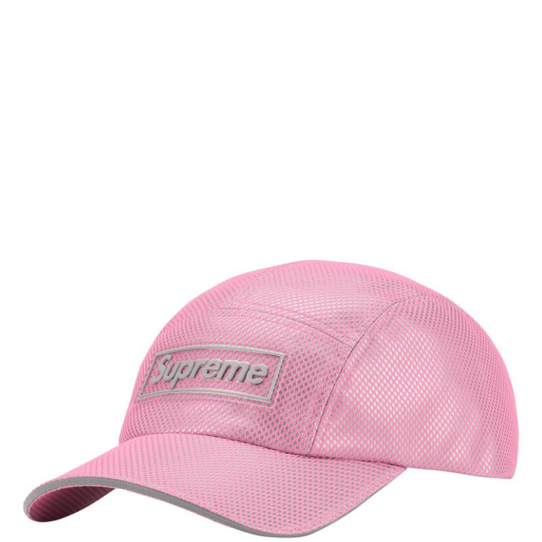 SUPREME METALLIC MESH PINK CAMP CAP