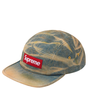 SUPREME WASHED INDIGO DENIM CAMP CAP