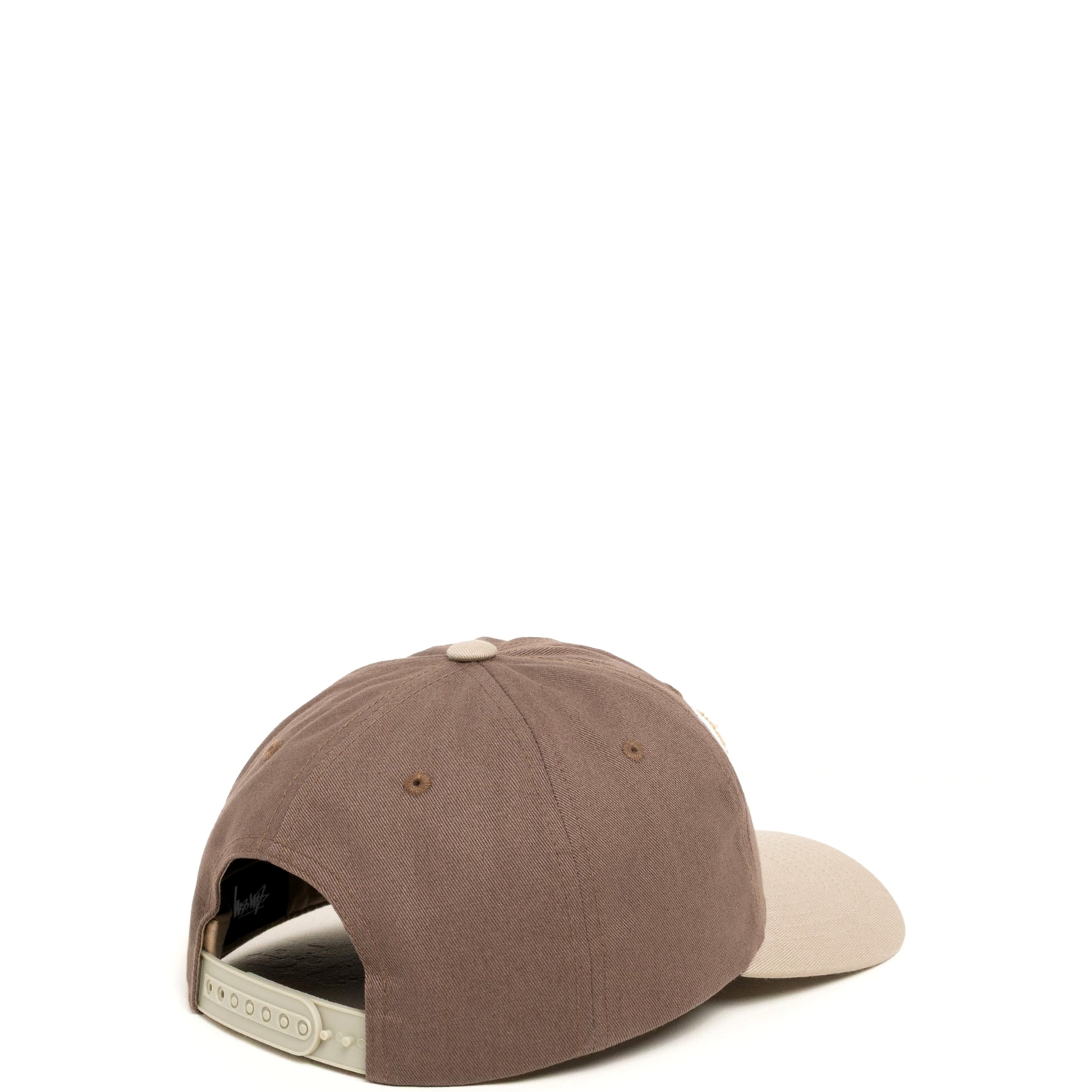 STUSSY LOW PRO CHENILLE S STRAPBACK BROWN CAP