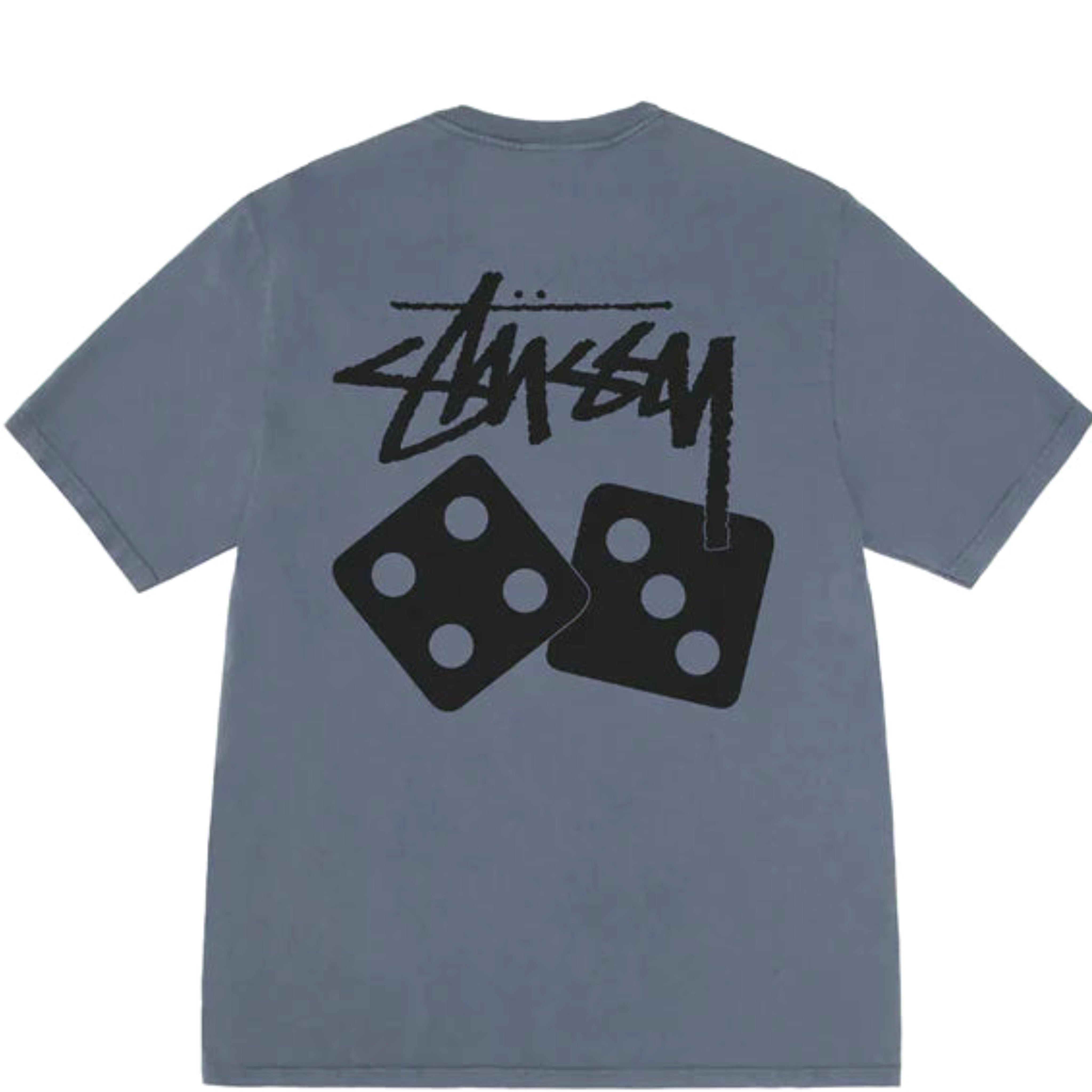 STUSSY DICE PIGMENT DYED NAVY TEE